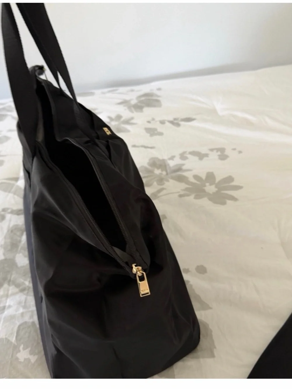 Tumi Black Nylon Duffel Travel Tote Bag